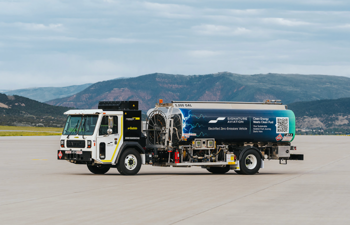 The E-lectric Refueler made its US debut at Eagle County Regional Airport