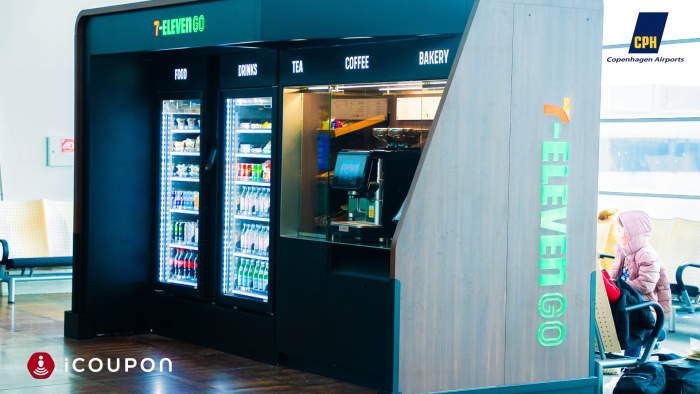 An iCoupon-enabled 7 Eleven vending machine at Copenhagen