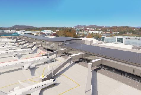 A rendering of the new terminal