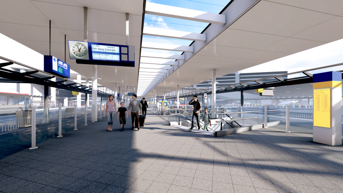 The new bus station will feature a single, covered platform