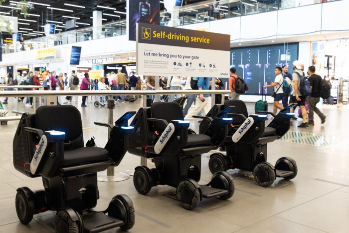 The wheelchairs will initially be available in the non-Schengen area