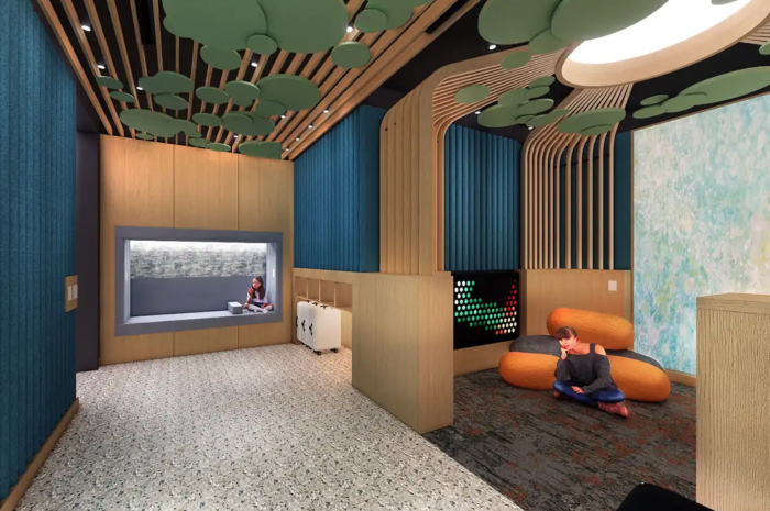 MSP Airport's rendering of a new airport sensory room