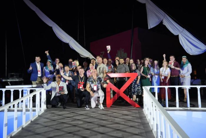 The Routes World award winners celebrating in Bahrain