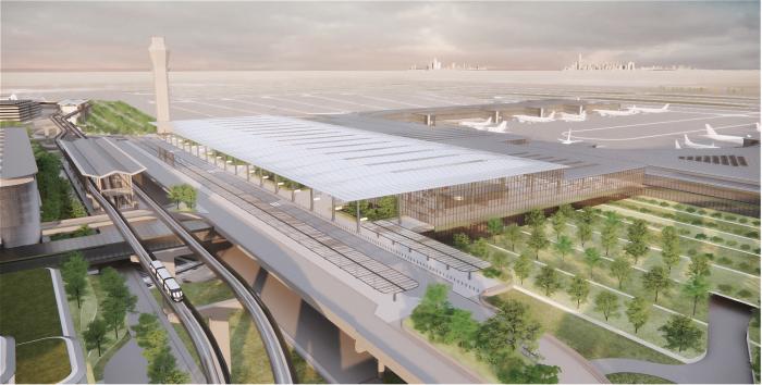 The new Terminal B – a rendering