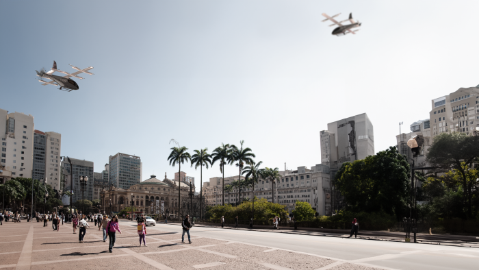 The urban air traffic simulation took place in São Paulo