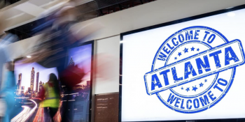 Welcome sign at Hartsfield-Jackson Atlanta International Airport